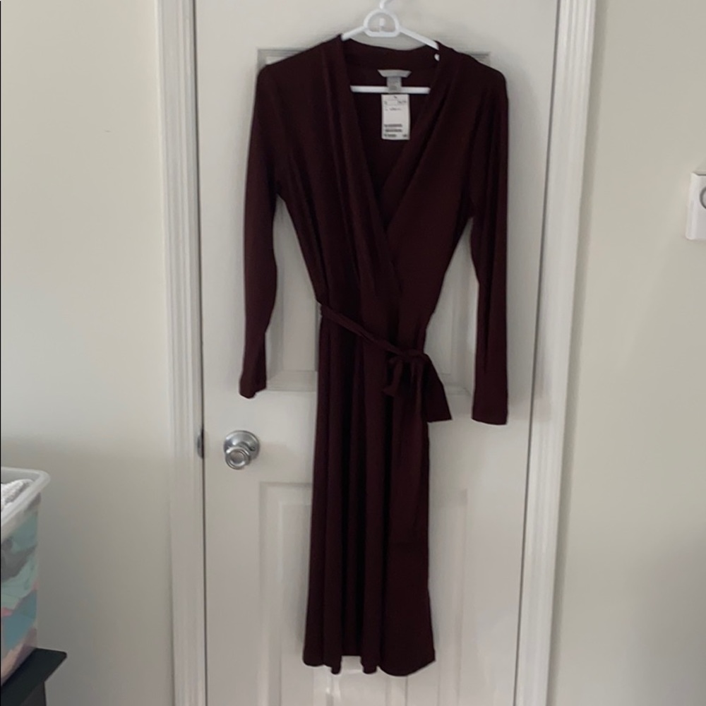 NWT H&M Brown Midi Dress